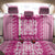 Pink Ulu Palaka Quilt Pattern Back Car Seat Cover Hawaii Culture Breadfruit - Polynesian Pride