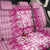 Pink Ulu Palaka Quilt Pattern Back Car Seat Cover Hawaii Culture Breadfruit - Polynesian Pride