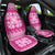 Pink Ulu Palaka Quilt Pattern Car Seat Cover Hawaii Culture Breadfruit - Polynesian Pride
