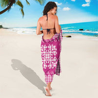 Pink Ulu Palaka Quilt Pattern Sarong Hawaii Culture Breadfruit LT9 - Polynesian Pride