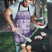 Purple Ulu Palaka Quilt Pattern Apron Hawaii Culture Breadfruit LT9 - Polynesian Pride