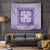 Purple Ulu Palaka Quilt Pattern Tapestry Hawaii Culture Breadfruit - Polynesian Pride