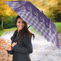 Purple Ulu Palaka Quilt Pattern Umbrella Hawaii Culture Breadfruit LT9 - Polynesian Pride