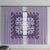 Purple Ulu Palaka Quilt Pattern Window Curtain Hawaii Culture Breadfruit - Polynesian Pride