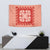 Red Ulu Palaka Quilt Pattern Tapestry Hawaii Culture Breadfruit - Polynesian Pride