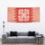 Red Ulu Palaka Quilt Pattern Tapestry Hawaii Culture Breadfruit - Polynesian Pride