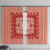 Red Ulu Palaka Quilt Pattern Window Curtain Hawaii Culture Breadfruit - Polynesian Pride