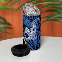 Personalised Crocodile and Shark Solomon Islands 4 in 1 Can Cooler Tumbler Polynesian Tribal Tattoo LT9 - Polynesian Pride