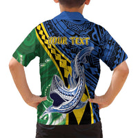 Personalised Crocodile and Shark Solomon Islands Family Matching Long Sleeve Bodycon Dress and Hawaiian Shirt Polynesian Tribal Tattoo LT9 - Polynesian Pride