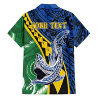 Personalised Crocodile and Shark Solomon Islands Family Matching Long Sleeve Bodycon Dress and Hawaiian Shirt Polynesian Tribal Tattoo LT9 - Polynesian Pride