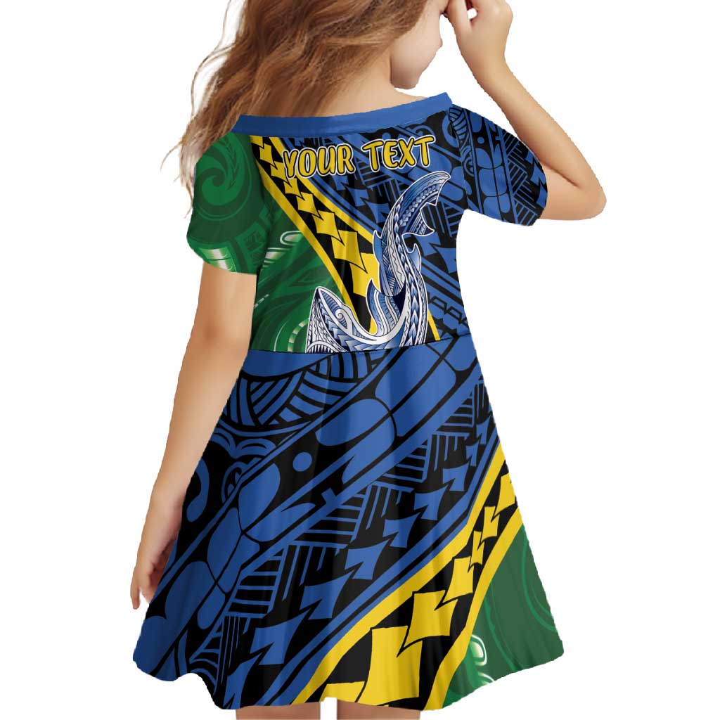 Personalised Crocodile and Shark Solomon Islands Family Matching Mermaid Dress and Hawaiian Shirt Polynesian Tribal Tattoo LT9 - Polynesian Pride