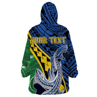Personalised Crocodile and Shark Solomon Islands Wearable Blanket Hoodie Polynesian Tribal Tattoo LT9 - Polynesian Pride