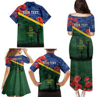 Personalised Solomon Islands Remembrance Day Family Matching Puletasi and Hawaiian Shirt We Will Remember Them with Camouflage Style LT9 - Polynesian Pride
