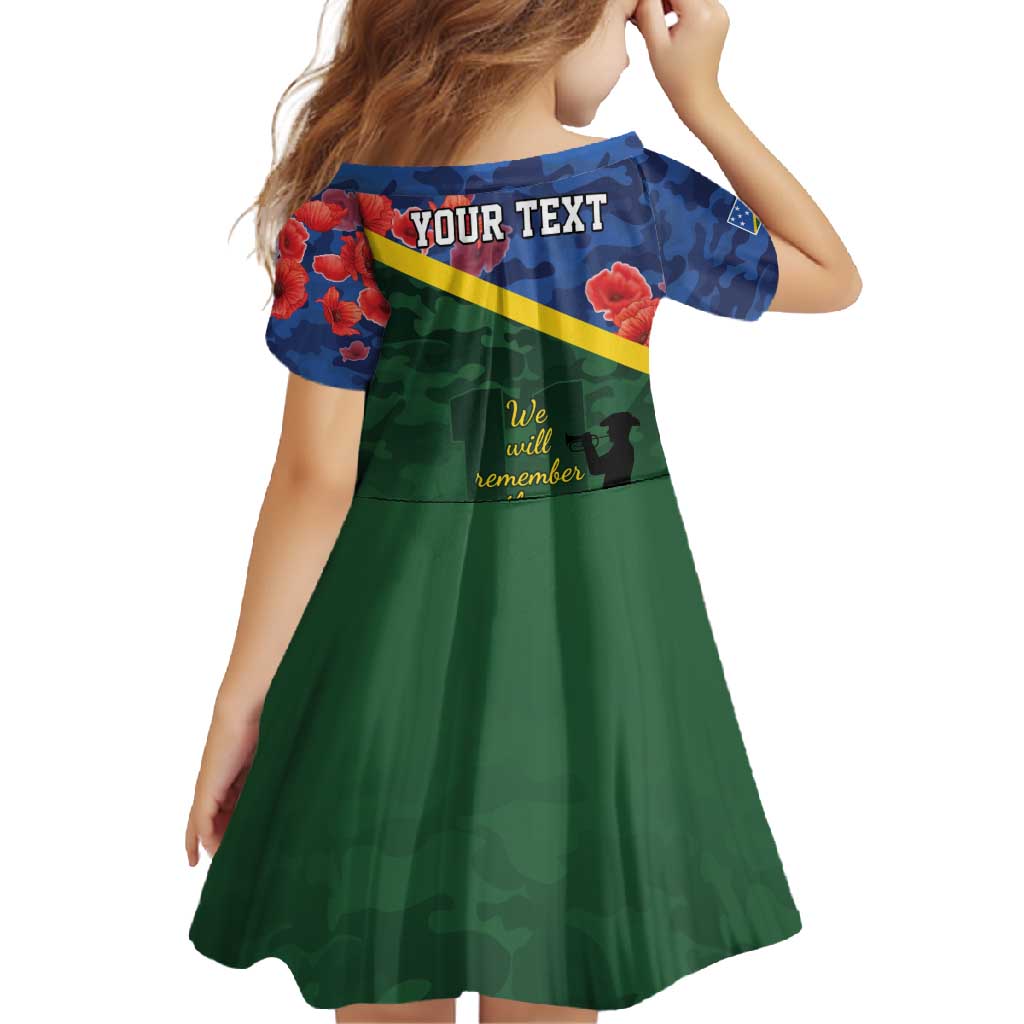 Personalised Solomon Islands Remembrance Day Family Matching Summer Maxi Dress and Hawaiian Shirt We Will Remember Them with Camouflage Style LT9 - Polynesian Pride