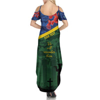 Personalised Solomon Islands Remembrance Day Family Matching Summer Maxi Dress and Hawaiian Shirt We Will Remember Them with Camouflage Style LT9 - Polynesian Pride