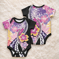 Aloha Vintage Hibiscus Lei Seamless Pattern Baby Onesie LT9 - Polynesian Pride