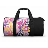 Aloha Vintage Hibiscus Lei Seamless Pattern Duffle Bag LT9 One size Pink - Polynesian Pride