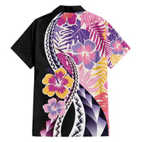 Aloha Vintage Hibiscus Lei Seamless Pattern Family Matching Summer Maxi Dress and Hawaiian Shirt LT9 - Polynesian Pride