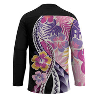 Aloha Vintage Hibiscus Lei Seamless Pattern Hockey Jersey - Polynesian Pride