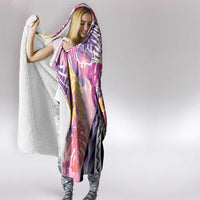 Aloha Vintage Hibiscus Lei Seamless Pattern Hooded Blanket - Polynesian Pride