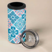 Aloha Vintage Palaka Floral Hawaiian Quilt 4 in 1 Can Cooler Tumbler Uliuli Motif LT9 - Polynesian Pride