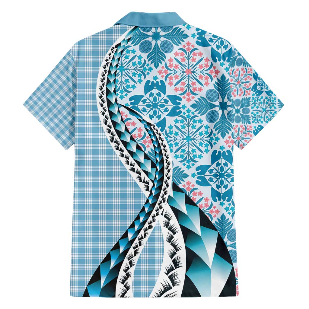 Aloha Vintage Palaka Floral Hawaiian Quilt Hawaiian Shirt Uliuli Motif - Polynesian Pride
