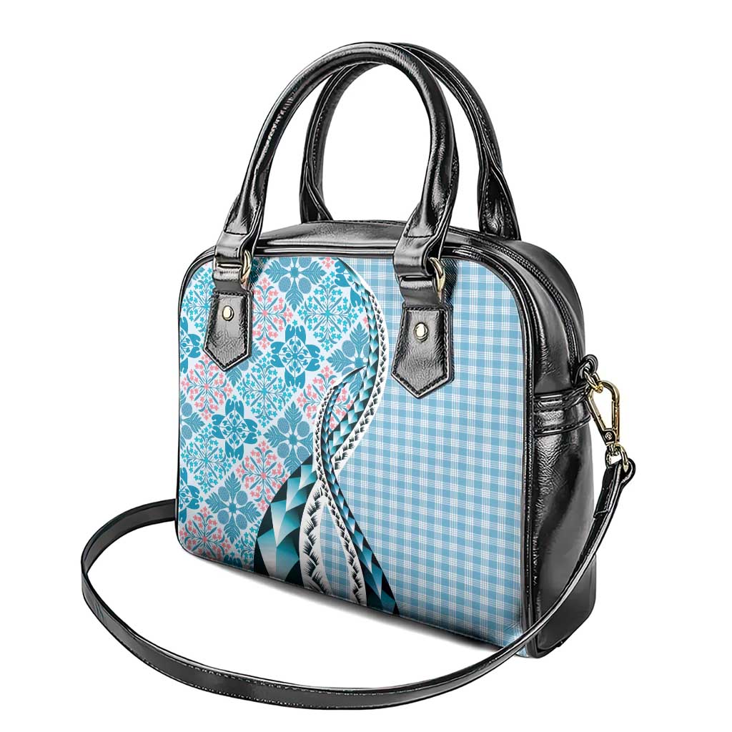 Aloha Vintage Palaka Floral Hawaiian Quilt Shoulder Handbag Uliuli Motif - Polynesian Pride