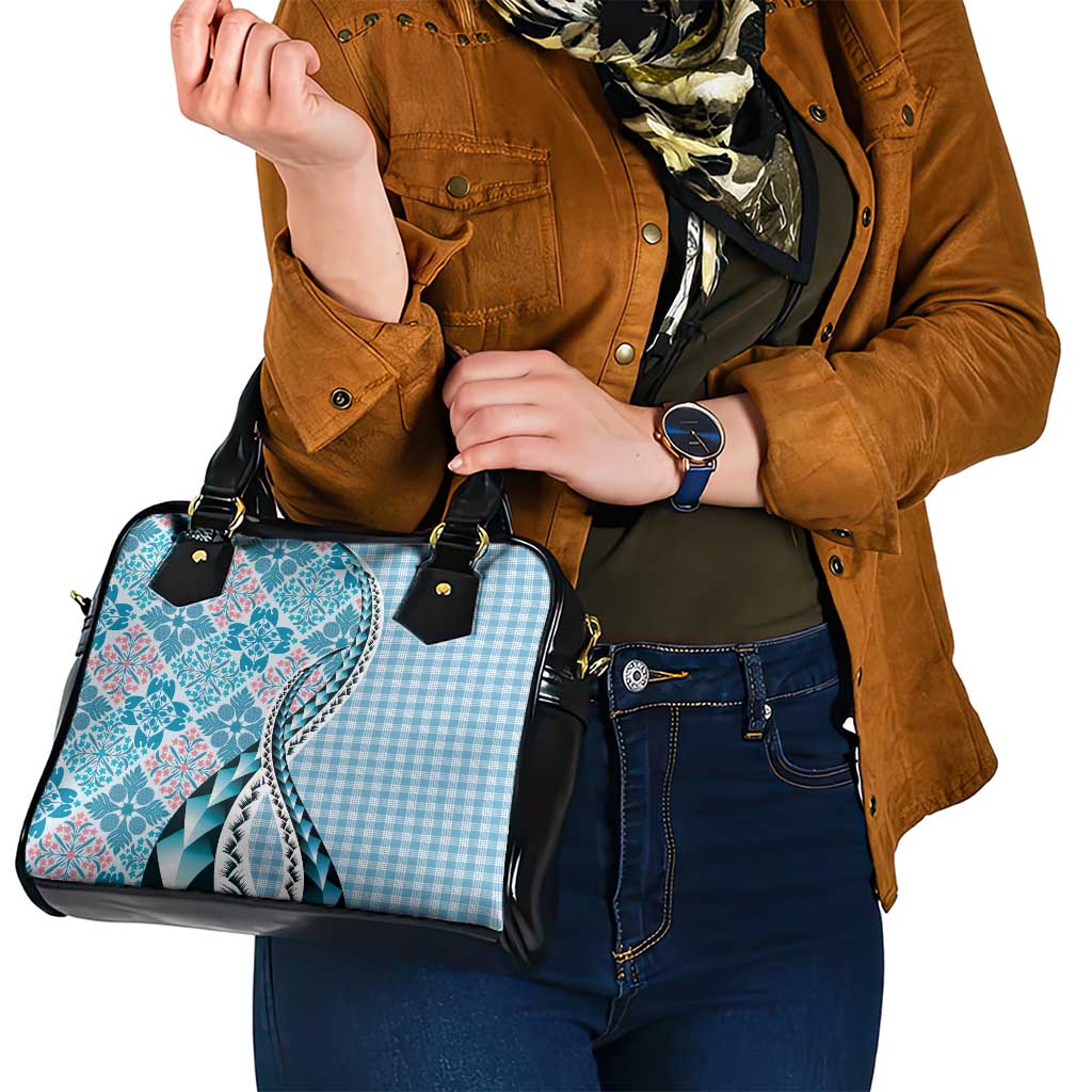 Aloha Vintage Palaka Floral Hawaiian Quilt Shoulder Handbag Uliuli Motif - Polynesian Pride