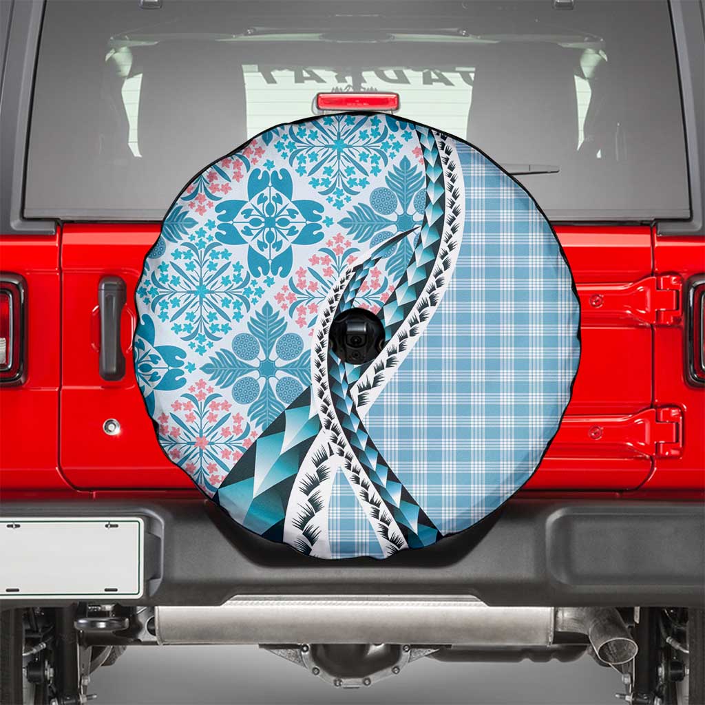 Aloha Vintage Palaka Floral Hawaiian Quilt Spare Tire Cover Uliuli Motif LT9 - Polynesian Pride