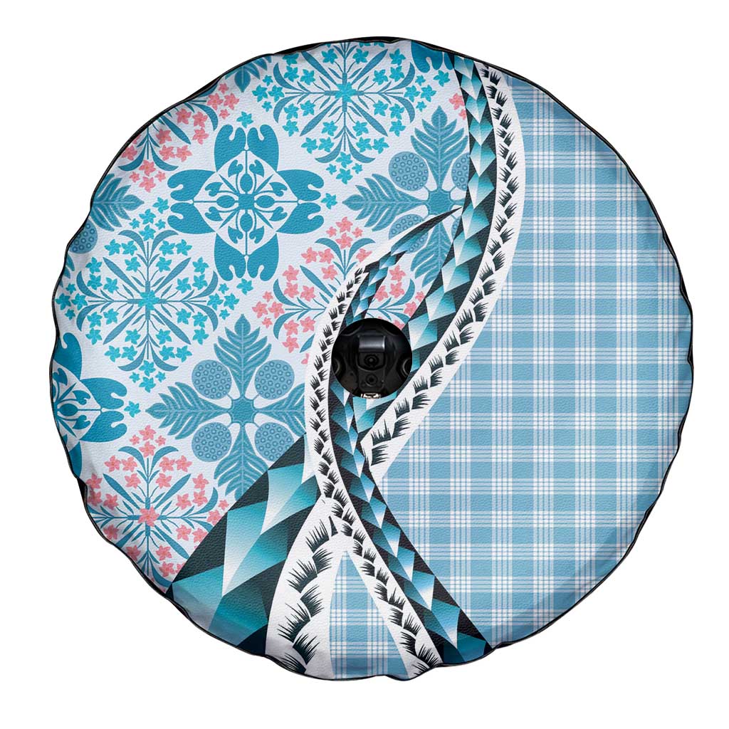 Aloha Vintage Palaka Floral Hawaiian Quilt Spare Tire Cover Uliuli Motif LT9 - Polynesian Pride