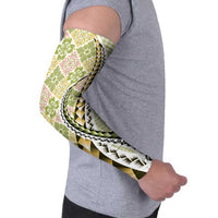 Aloha Vintage Palaka Floral Hawaiian Quilt Arm Sleeves Omaomao Motif LT9 - Polynesian Pride