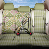 Aloha Vintage Palaka Floral Hawaiian Quilt Back Car Seat Cover Omaomao Motif LT9 One Size Lime - Polynesian Pride