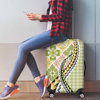 Aloha Vintage Palaka Floral Hawaiian Quilt Luggage Cover Omaomao Motif LT9 - Polynesian Pride