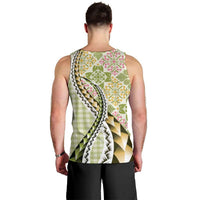 Aloha Vintage Palaka Floral Hawaiian Quilt Men Tank Top Omaomao Motif LT9 - Polynesian Pride