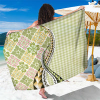 Aloha Vintage Palaka Floral Hawaiian Quilt Sarong Omaomao Motif - Polynesian Pride
