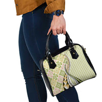 Aloha Vintage Palaka Floral Hawaiian Quilt Shoulder Handbag Omaomao Motif - Polynesian Pride