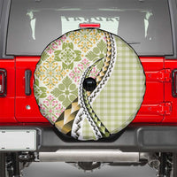 Aloha Vintage Palaka Floral Hawaiian Quilt Spare Tire Cover Omaomao Motif LT9 - Polynesian Pride