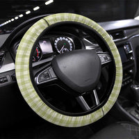 Aloha Vintage Palaka Floral Hawaiian Quilt Steering Wheel Cover Omaomao Motif LT9 Universal Fit Lime - Polynesian Pride