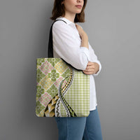 Aloha Vintage Palaka Floral Hawaiian Quilt Tote Bag Omaomao Motif LT9 - Polynesian Pride