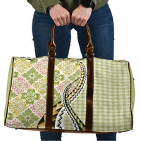 Aloha Vintage Palaka Floral Hawaiian Quilt Travel Bag Omaomao Motif LT9 Lime - Polynesian Pride