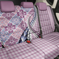 Aloha Vintage Palaka Floral Hawaiian Quilt Back Car Seat Cover Akala Motif LT9 - Polynesian Pride