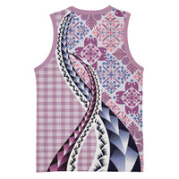 Aloha Vintage Palaka Floral Hawaiian Quilt Basketball Jersey Akala Motif LT9 - Polynesian Pride
