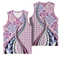Aloha Vintage Palaka Floral Hawaiian Quilt Basketball Jersey Akala Motif LT9 - Polynesian Pride