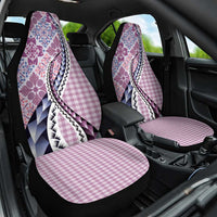 Aloha Vintage Palaka Floral Hawaiian Quilt Car Seat Cover Akala Motif LT9 One Size Pink - Polynesian Pride