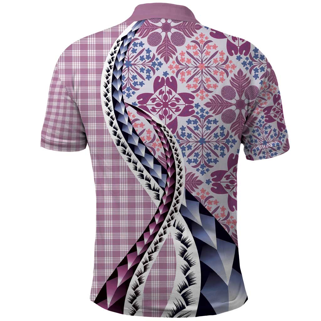 Aloha Vintage Palaka Floral Hawaiian Quilt Polo Shirt Akala Motif LT9 - Polynesian Pride