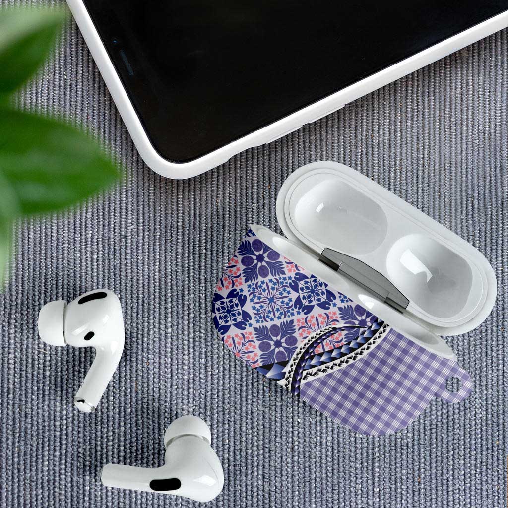 Aloha Vintage Palaka Floral Hawaiian Quilt AirPods Case Poni Motif - Polynesian Pride