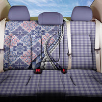 Aloha Vintage Palaka Floral Hawaiian Quilt Back Car Seat Cover Poni Motif LT9 One Size Purple - Polynesian Pride