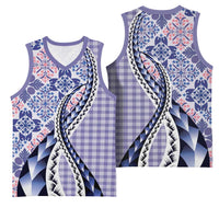 Aloha Vintage Palaka Floral Hawaiian Quilt Basketball Jersey Poni Motif LT9 - Polynesian Pride