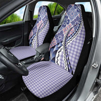 Aloha Vintage Palaka Floral Hawaiian Quilt Car Seat Cover Poni Motif LT9 - Polynesian Pride