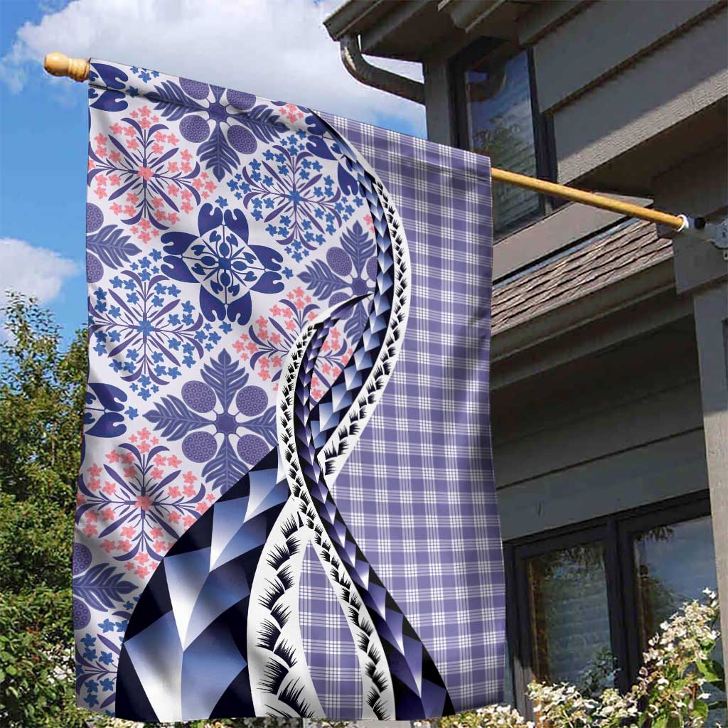 Aloha Vintage Palaka Floral Hawaiian Quilt Garden Flag Poni Motif LT9 - Polynesian Pride